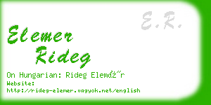 elemer rideg business card